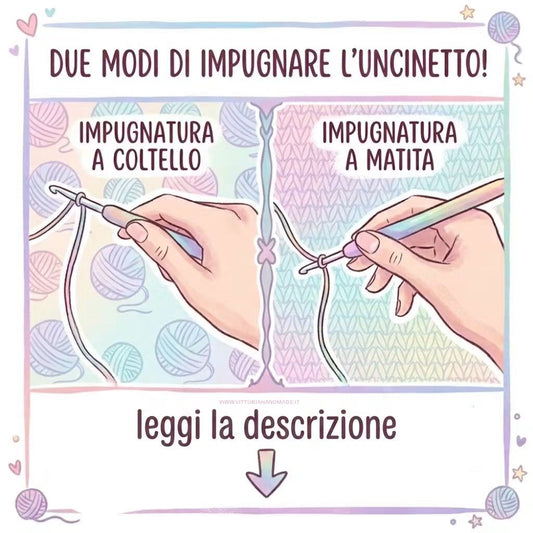 COLTELLO O MATITA? SCOPRI LA TUA IMPUGNATURA IDEALE PER L'UNCINETTO